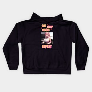 Eat Sleep Gaming Repeat Anime Girl Kids Hoodie